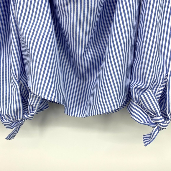 Revolve By The Way Blue Stripe Off Shoulder Top - Picture 7 of 7